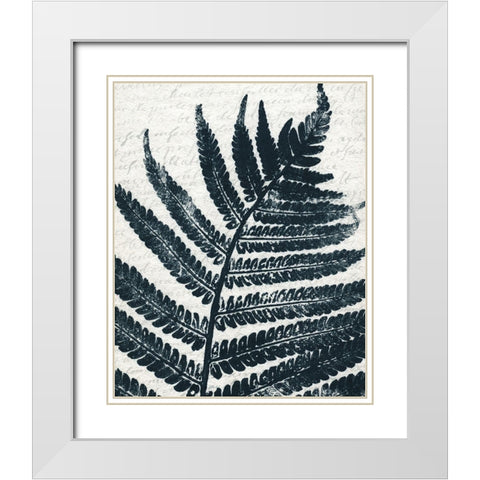 Pressed Leaf 2 White Modern Wood Framed Art Print with Double Matting by Kimberly, Allen
