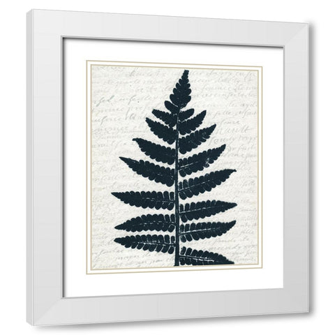 Pressed Leaf 3 White Modern Wood Framed Art Print with Double Matting by Kimberly, Allen