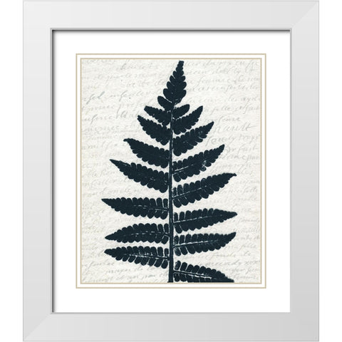 Pressed Leaf 3 White Modern Wood Framed Art Print with Double Matting by Kimberly, Allen