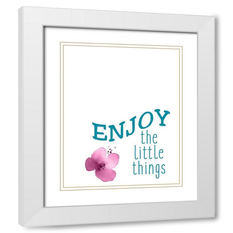 Enjoy White Modern Wood Framed Art Print with Double Matting by Kimberly, Allen