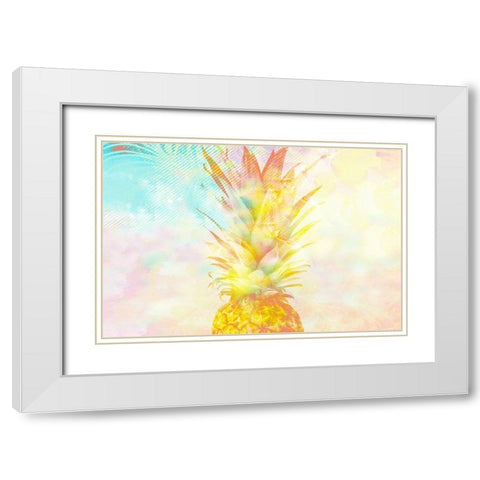 Pinneapple Dreams White Modern Wood Framed Art Print with Double Matting by Kimberly, Allen