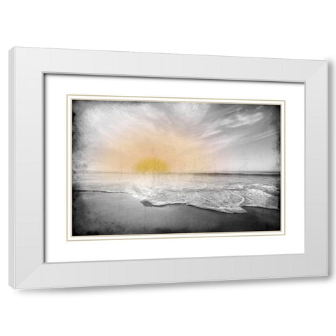 Sunrise at the Coast White Modern Wood Framed Art Print with Double Matting by Kimberly, Allen