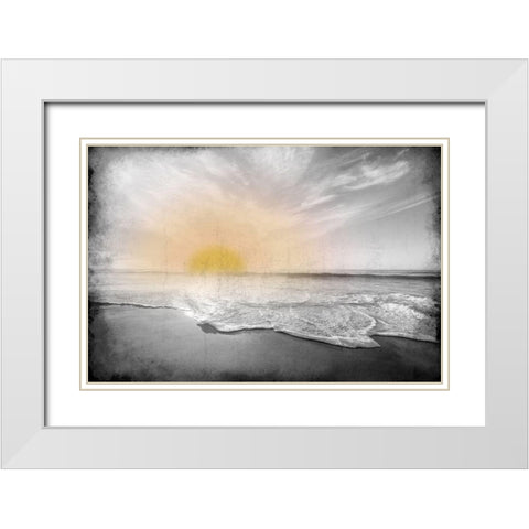 Sunrise at the Coast White Modern Wood Framed Art Print with Double Matting by Kimberly, Allen