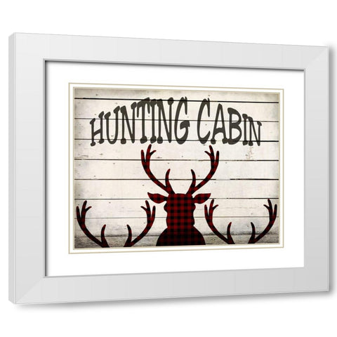Deer Inn White Modern Wood Framed Art Print with Double Matting by Kimberly, Allen