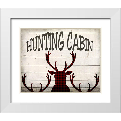 Deer Inn White Modern Wood Framed Art Print with Double Matting by Kimberly, Allen