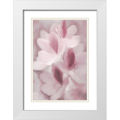 Blush Orchid White Modern Wood Framed Art Print with Double Matting by Kimberly, Allen