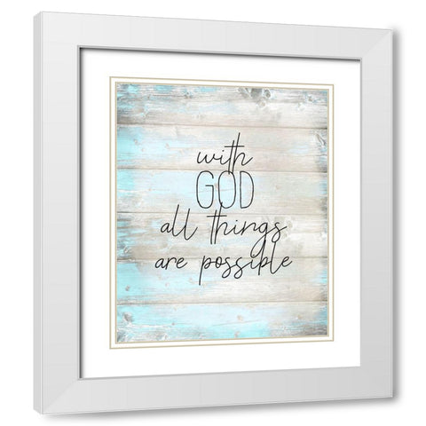 All Things White Modern Wood Framed Art Print with Double Matting by Kimberly, Allen