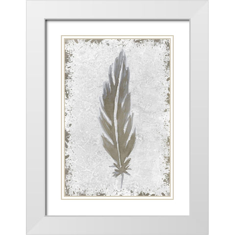 Imprint 2 White Modern Wood Framed Art Print with Double Matting by Kimberly, Allen
