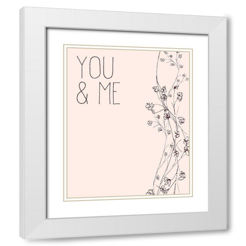 Heart 2 White Modern Wood Framed Art Print with Double Matting by Kimberly, Allen