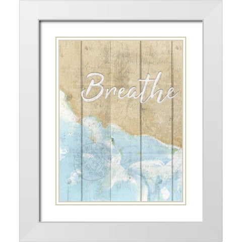 Calm and Breathe 2 White Modern Wood Framed Art Print with Double Matting by Kimberly, Allen