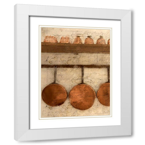 Copper 1 White Modern Wood Framed Art Print with Double Matting by Allen, Kimberly