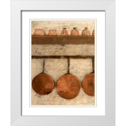 Copper 1 White Modern Wood Framed Art Print with Double Matting by Allen, Kimberly