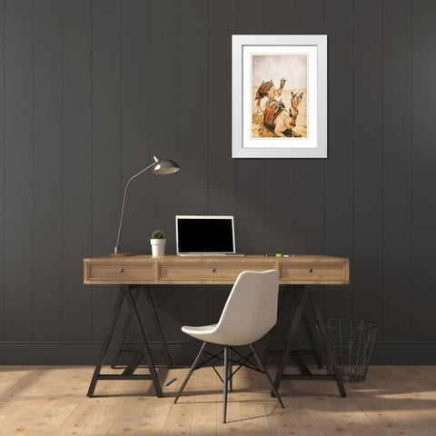 At rest White Modern Wood Framed Art Print with Double Matting by Kimberly, Allen