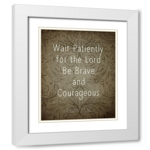 Psalms 1 White Modern Wood Framed Art Print with Double Matting by Kimberly, Allen
