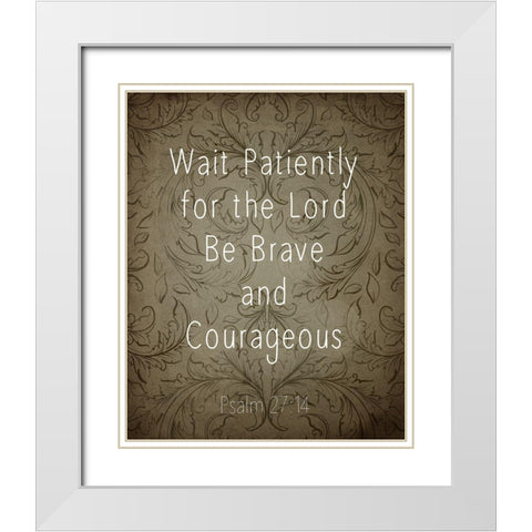 Psalms 1 White Modern Wood Framed Art Print with Double Matting by Kimberly, Allen