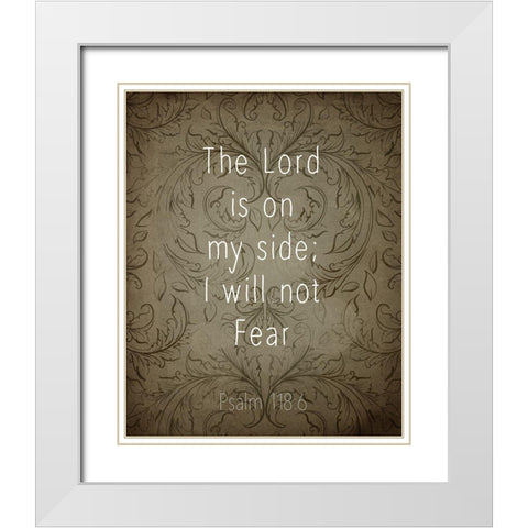 Psalms 3 White Modern Wood Framed Art Print with Double Matting by Kimberly, Allen