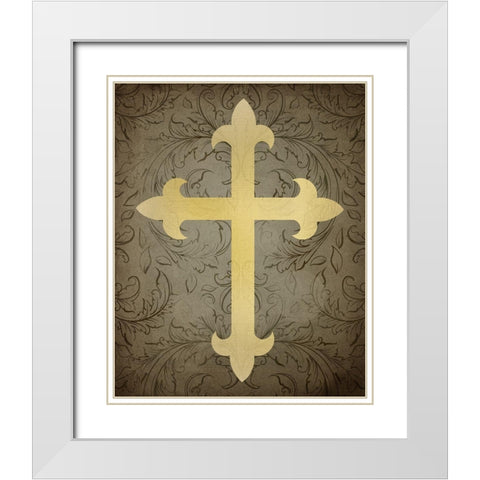Psalms 4 White Modern Wood Framed Art Print with Double Matting by Kimberly, Allen