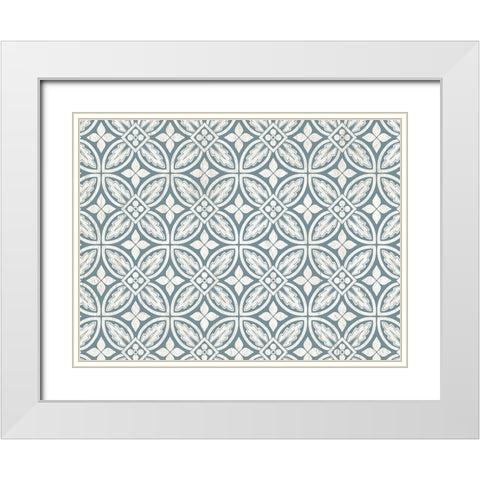 Blue Toned White Modern Wood Framed Art Print with Double Matting by Kimberly, Allen