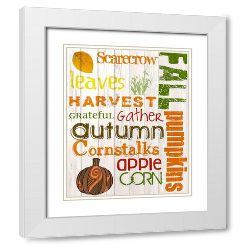 Fall  1 White Modern Wood Framed Art Print with Double Matting by Allen, Kimberly