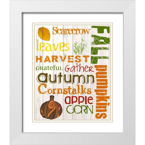 Fall  1 White Modern Wood Framed Art Print with Double Matting by Allen, Kimberly
