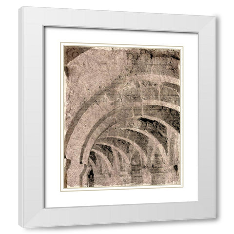 Arches 1 White Modern Wood Framed Art Print with Double Matting by Kimberly, Allen
