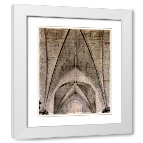 Arches 2 White Modern Wood Framed Art Print with Double Matting by Kimberly, Allen