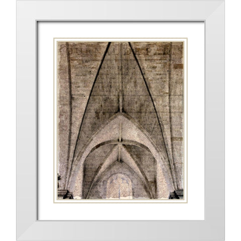 Arches 2 White Modern Wood Framed Art Print with Double Matting by Kimberly, Allen