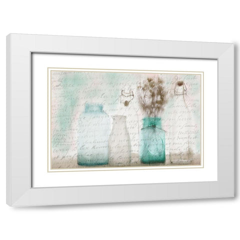Sea Glass White Modern Wood Framed Art Print with Double Matting by Kimberly, Allen