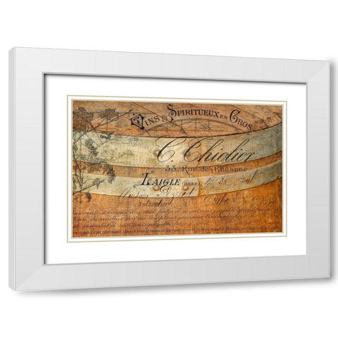 Vins and Spiritueux White Modern Wood Framed Art Print with Double Matting by Kimberly, Allen