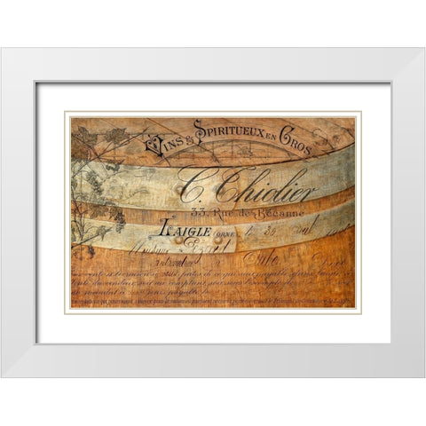 Vins and Spiritueux White Modern Wood Framed Art Print with Double Matting by Kimberly, Allen