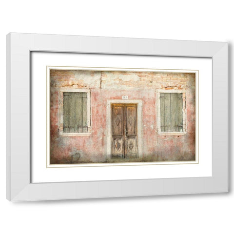 No 35 White Modern Wood Framed Art Print with Double Matting by Kimberly, Allen