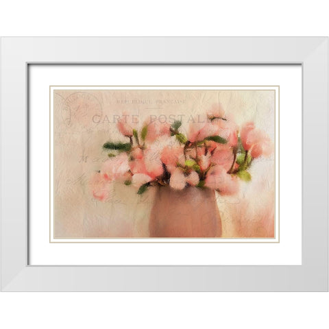 Pretty in Pink White Modern Wood Framed Art Print with Double Matting by Kimberly, Allen