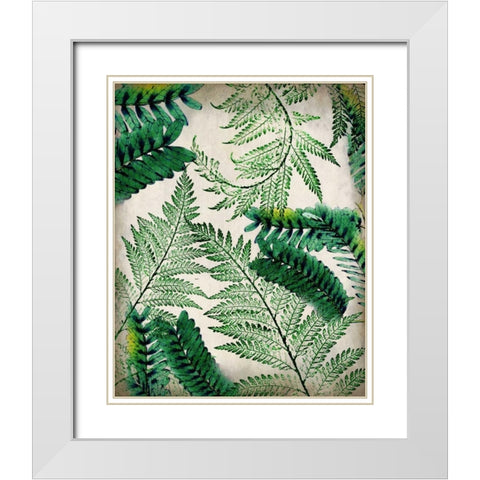 Palms 2 White Modern Wood Framed Art Print with Double Matting by Allen, Kimberly