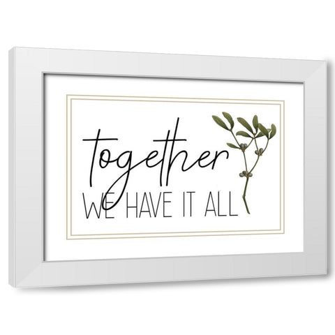 Family Gathers 2 White Modern Wood Framed Art Print with Double Matting by Kimberly, Allen