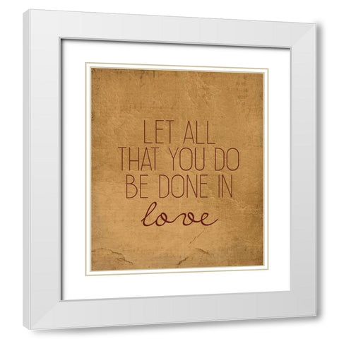 Always Love 3 White Modern Wood Framed Art Print with Double Matting by Kimberly, Allen