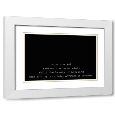 Anything is Possible White Modern Wood Framed Art Print with Double Matting by Kimberly, Allen