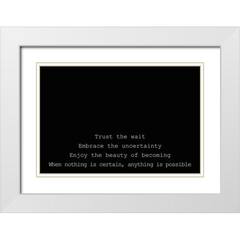 Anything is Possible White Modern Wood Framed Art Print with Double Matting by Kimberly, Allen
