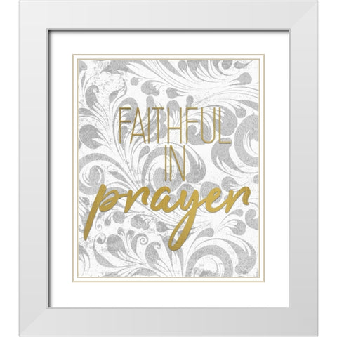Kneel 3 White Modern Wood Framed Art Print with Double Matting by Kimberly, Allen