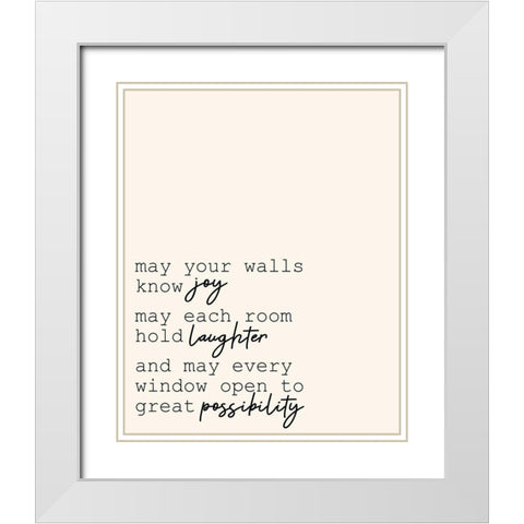 May You White Modern Wood Framed Art Print with Double Matting by Kimberly, Allen