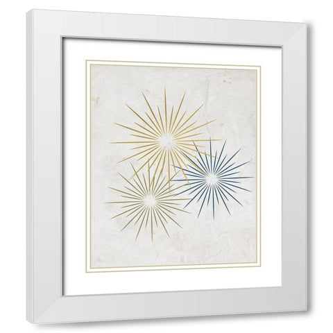 Burst 2 White Modern Wood Framed Art Print with Double Matting by Kimberly, Allen