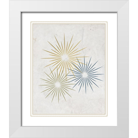 Burst 2 White Modern Wood Framed Art Print with Double Matting by Kimberly, Allen