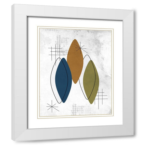 Burst Three 2 White Modern Wood Framed Art Print with Double Matting by Kimberly, Allen