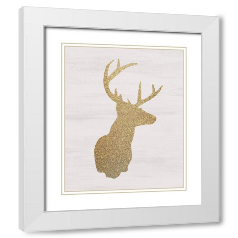 Christmas Romance 1 White Modern Wood Framed Art Print with Double Matting by Kimberly, Allen