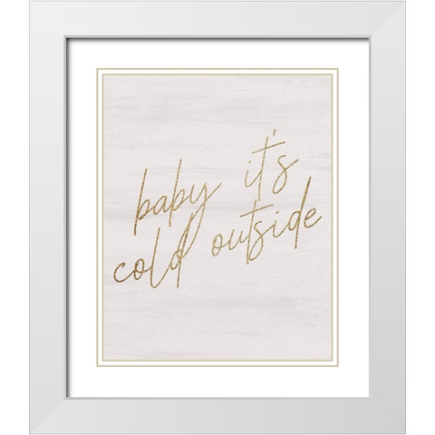 Christmas Romance 2 White Modern Wood Framed Art Print with Double Matting by Kimberly, Allen