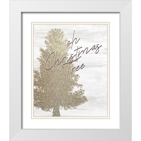 Christmas Romance 5 White Modern Wood Framed Art Print with Double Matting by Kimberly, Allen