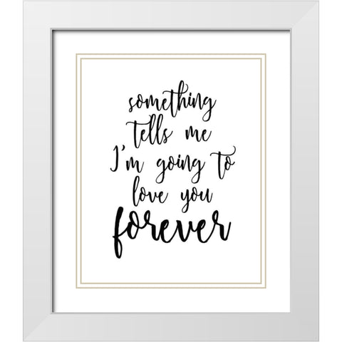 Forever White BG White Modern Wood Framed Art Print with Double Matting by Kimberly, Allen