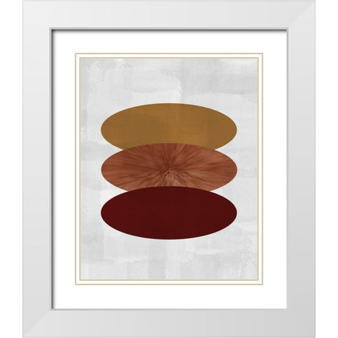 Three of a Kind 2 White Modern Wood Framed Art Print with Double Matting by Kimberly, Allen