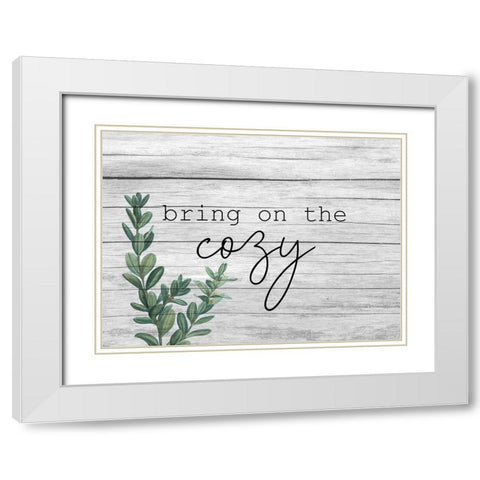 Cozy White Modern Wood Framed Art Print with Double Matting by Kimberly, Allen