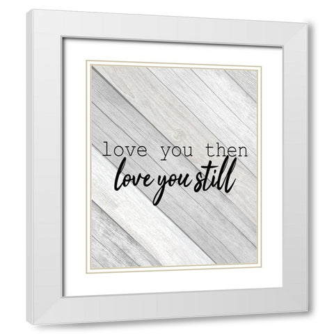 Forever Family 5 White Modern Wood Framed Art Print with Double Matting by Kimberly, Allen
