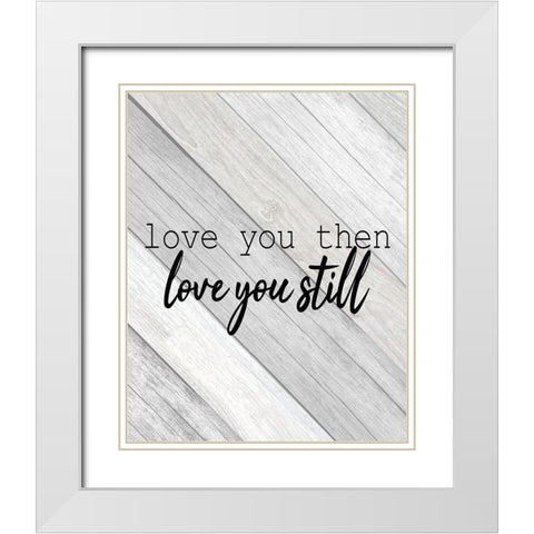 Forever Family 5 White Modern Wood Framed Art Print with Double Matting by Kimberly, Allen
